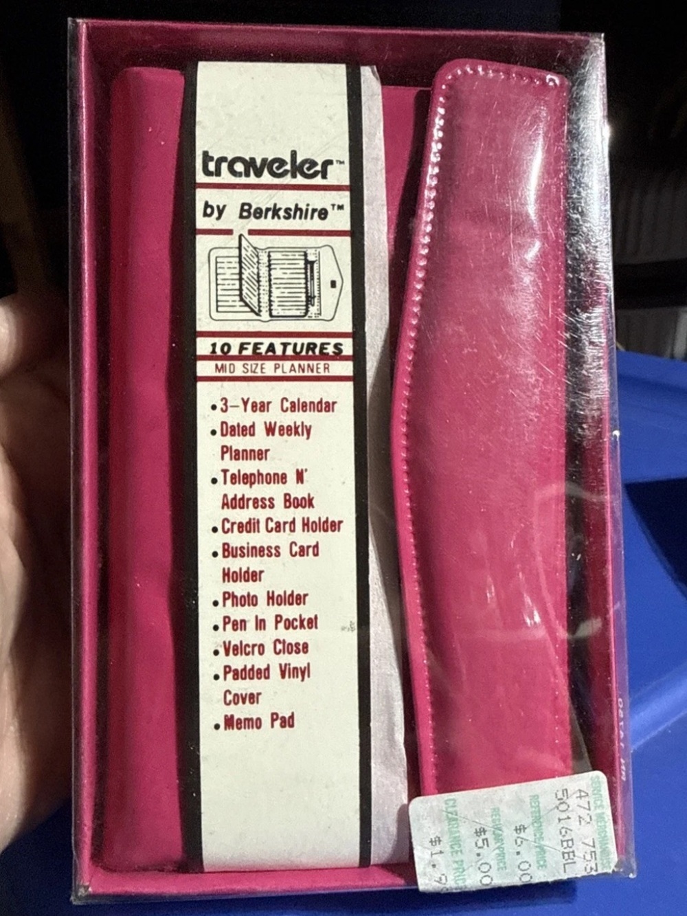 Vintage Berkshire Travel Planner Address Photo Etc Wallet Dark Pink NIB